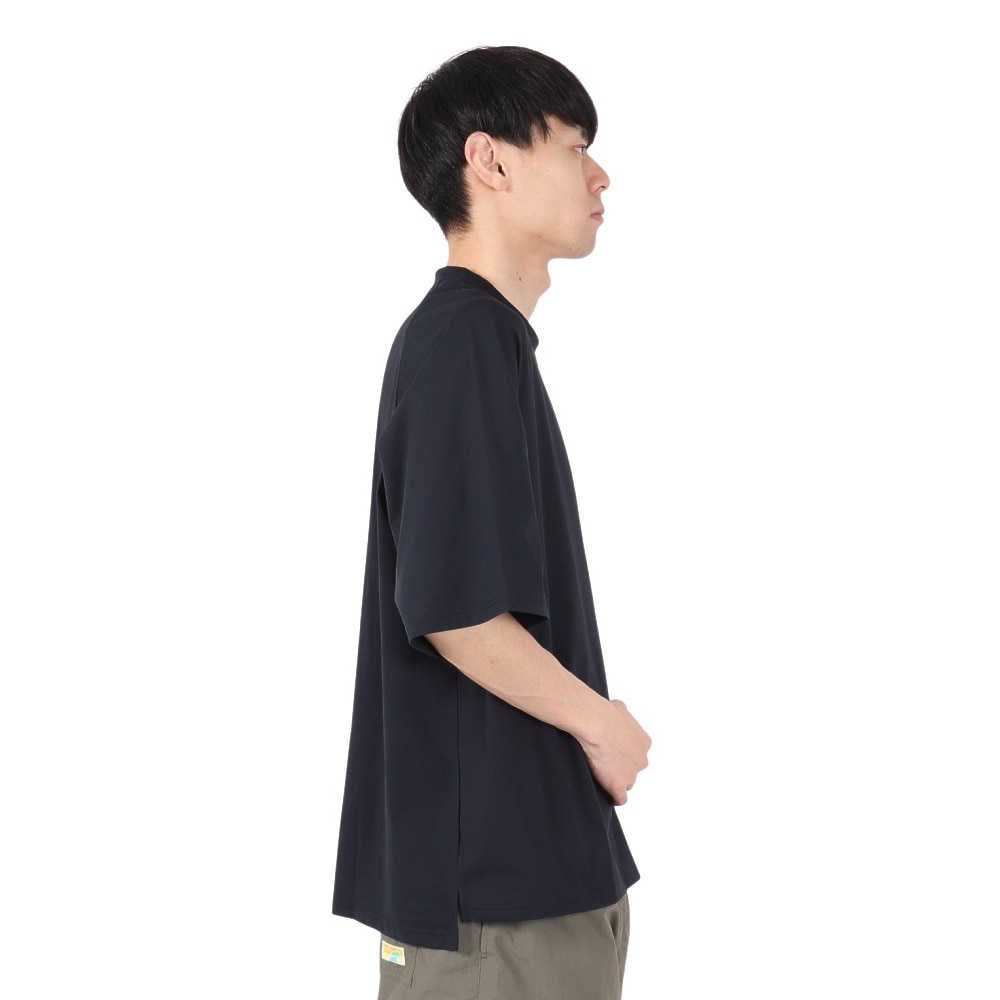 アクア（AQA）（メンズ）ラッシュガード 半袖 遮熱ラッシュ Tシャツ LLサイズ KW-4658 BK LL