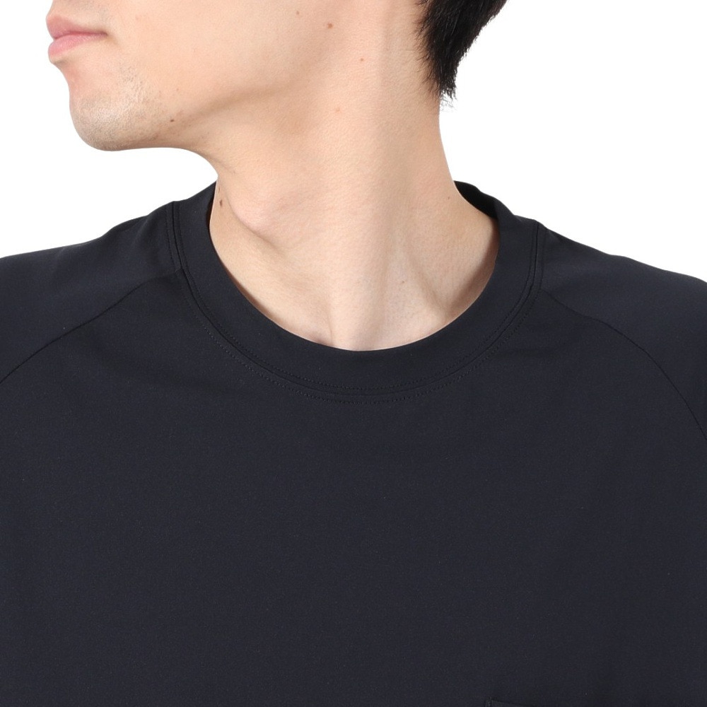 アクア（AQA）（メンズ）ラッシュガード 半袖 遮熱ラッシュ Tシャツ LLサイズ KW-4658 BK LL