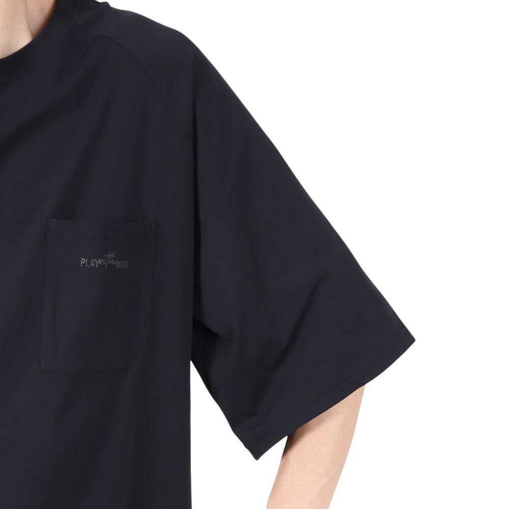 アクア（AQA）（メンズ）ラッシュガード 半袖 遮熱ラッシュ Tシャツ LLサイズ KW-4658 BK LL