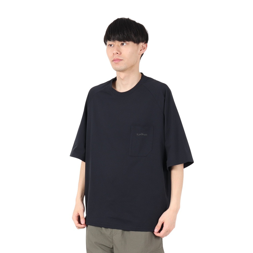 アクア（AQA）（メンズ）ラッシュガード 半袖 遮熱ラッシュ Tシャツ LLサイズ KW-4658 BK LL