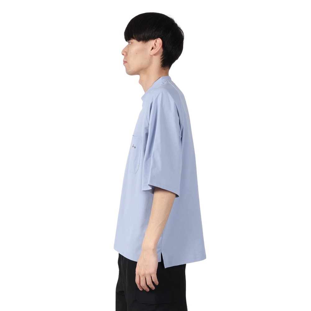 アクア（AQA）（メンズ）ラッシュガード 半袖 遮熱ラッシュ Tシャツ Lサイズ KW-4658 BU L