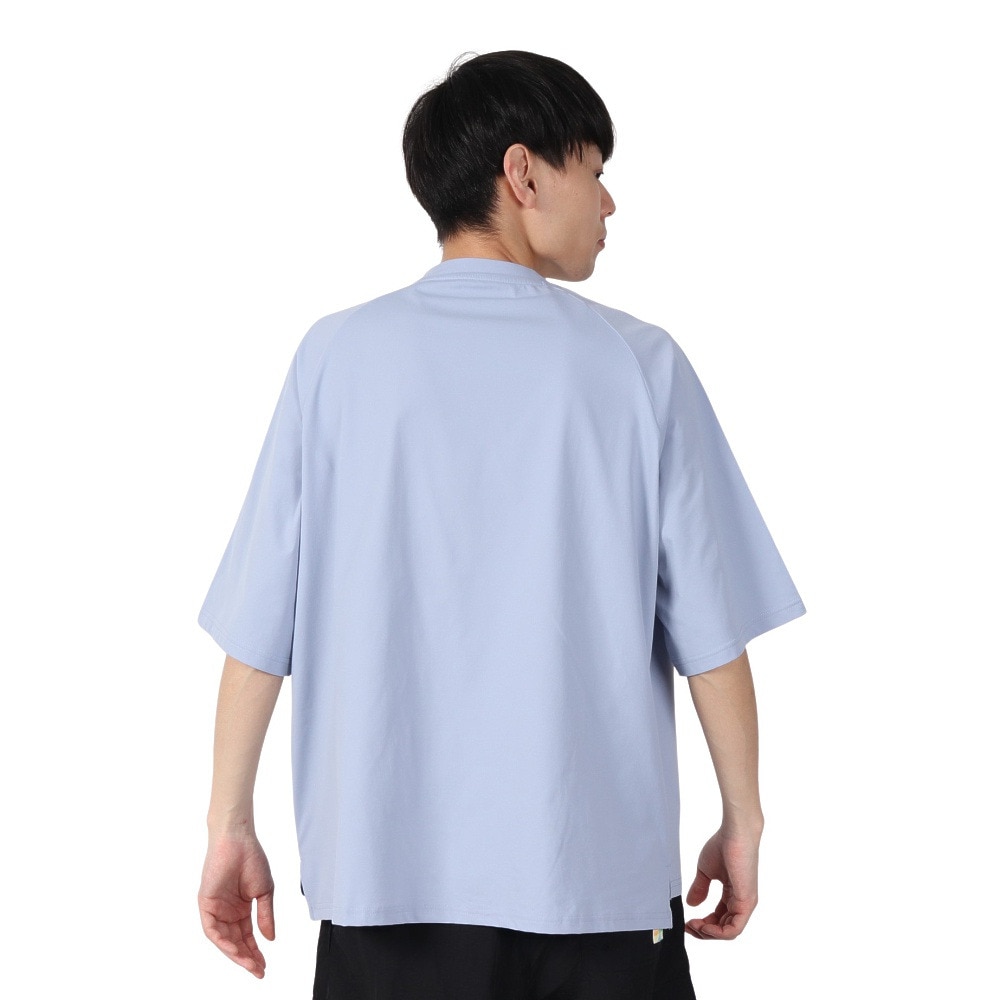 アクア（AQA）（メンズ）ラッシュガード 半袖 遮熱ラッシュ Tシャツ Lサイズ KW-4658 BU L