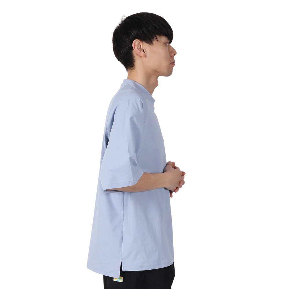 アクア（AQA）（メンズ）ラッシュガード 半袖 遮熱ラッシュ Tシャツ Lサイズ KW-4658 BU L
