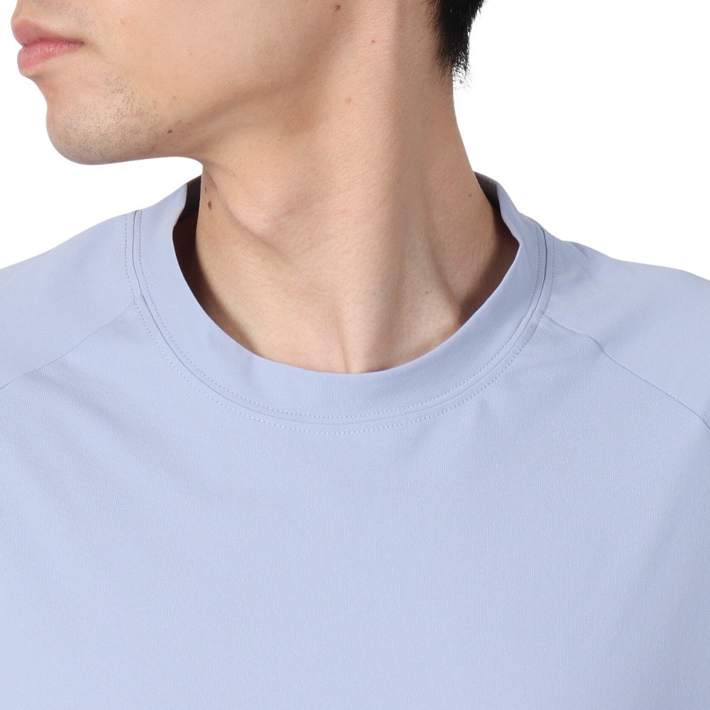 アクア（AQA）（メンズ）ラッシュガード 半袖 遮熱ラッシュ Tシャツ Lサイズ KW-4658 BU L