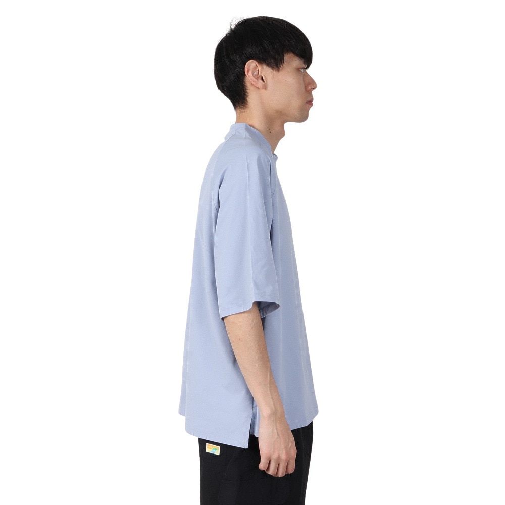 アクア（AQA）（メンズ）ラッシュガード 半袖 遮熱ラッシュ Tシャツ Mサイズ KW-4658 BU M