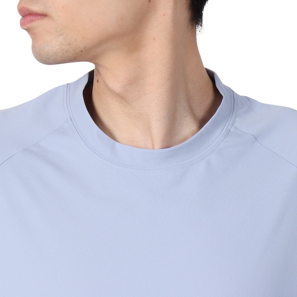 アクア（AQA）（メンズ）ラッシュガード 半袖 遮熱ラッシュ Tシャツ Mサイズ KW-4658 BU M