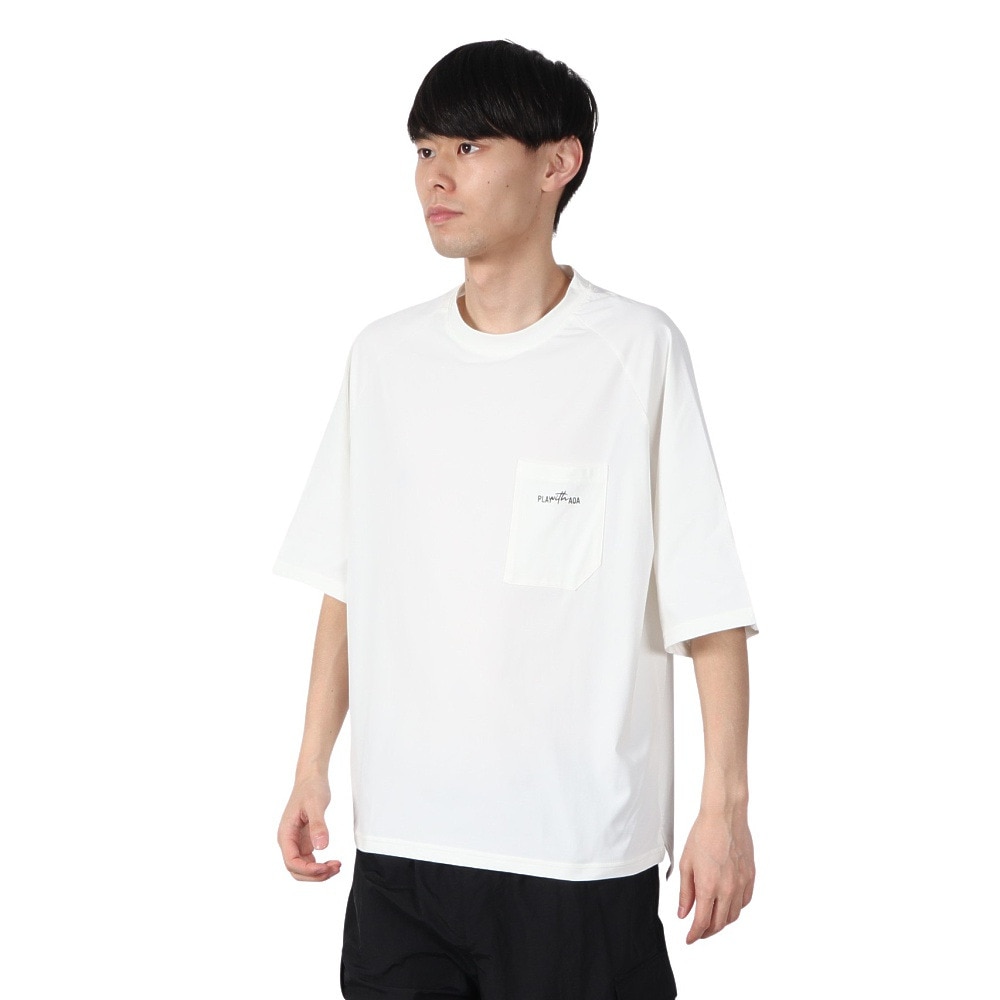 アクア（AQA）（メンズ）ラッシュガード 半袖 遮熱ラッシュ Tシャツ Lサイズ KW-4658 OF L