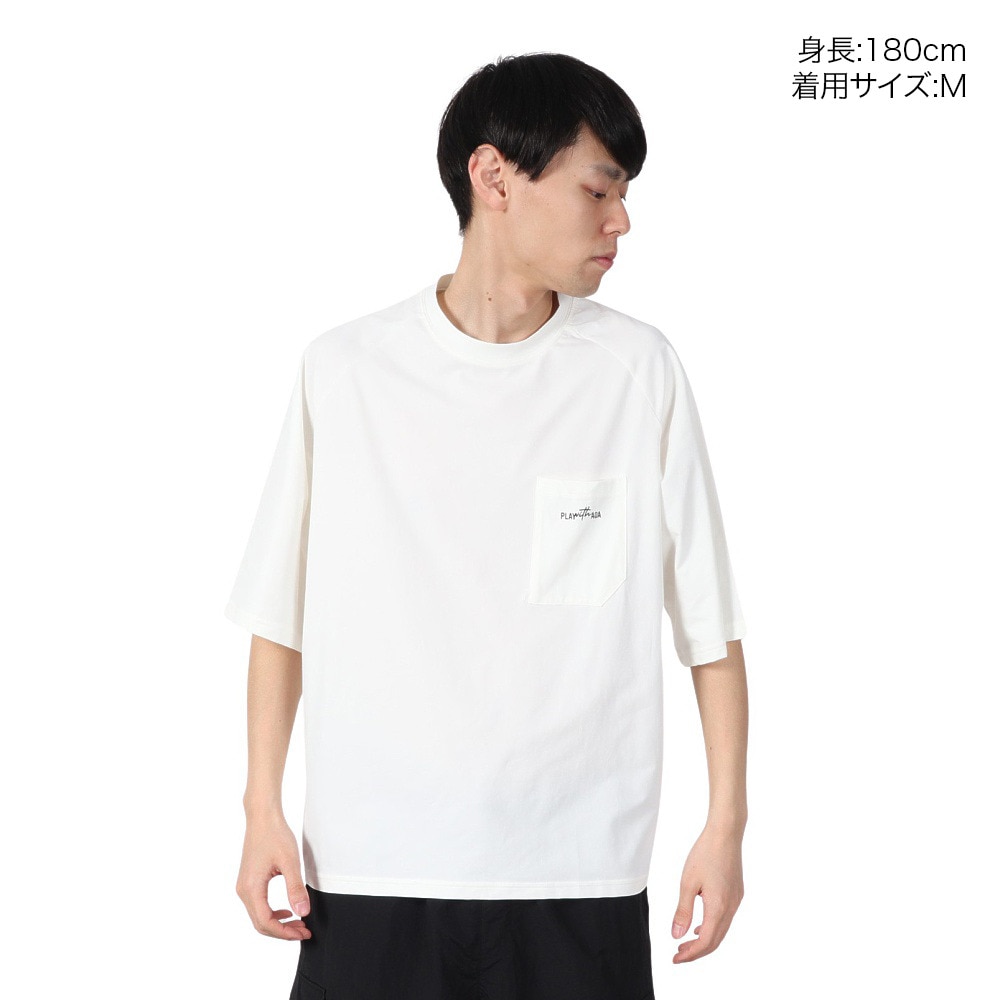 アクア（AQA）（メンズ）ラッシュガード 半袖 遮熱ラッシュ Tシャツ Mサイズ KW-4658 OF M