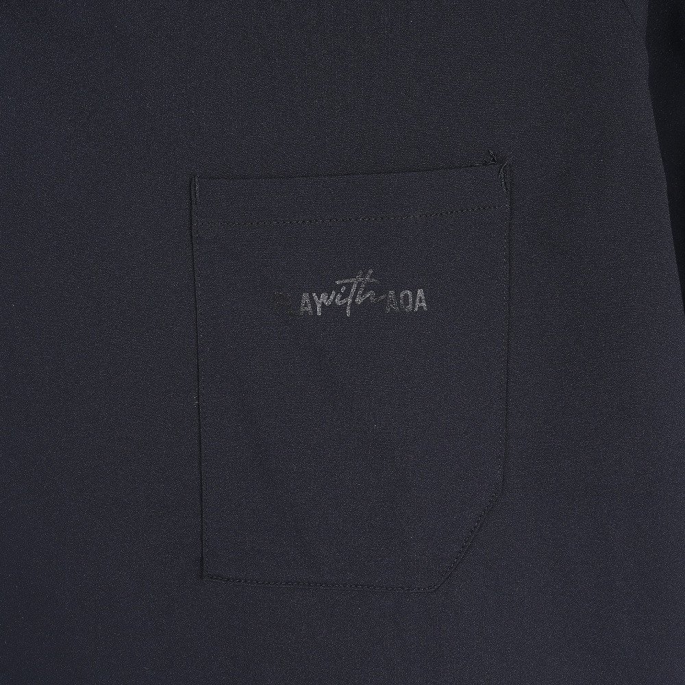アクア（AQA）（メンズ）ラッシュガード 半袖 遮熱ラッシュ Tシャツ KW-4658 BLK