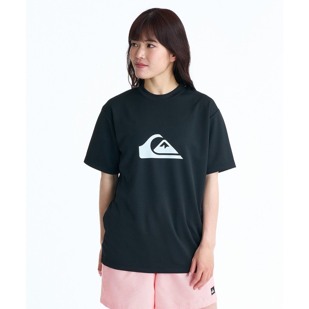 クイックシルバー（Quiksilver）（メンズ、レディース）COMP LOGO 半袖 ラッシュガード サーフTシャツ 速乾 26SPQLY261017BLK
