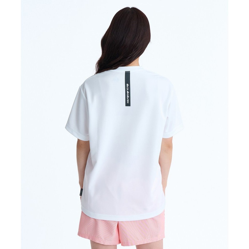 クイックシルバー（Quiksilver）（メンズ、レディース）COMP LOGO 半袖 ラッシュガード サーフTシャツ 速乾 26SPQLY261017WHT