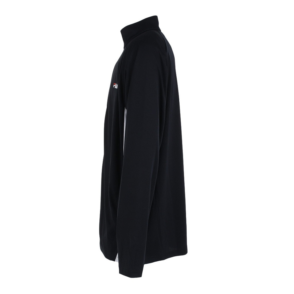 フィラ（FILA）（メンズ）ラッシュガード 長袖 フードなし UVカット UPF50+ サイド切替UVウェア 426-288-0BK