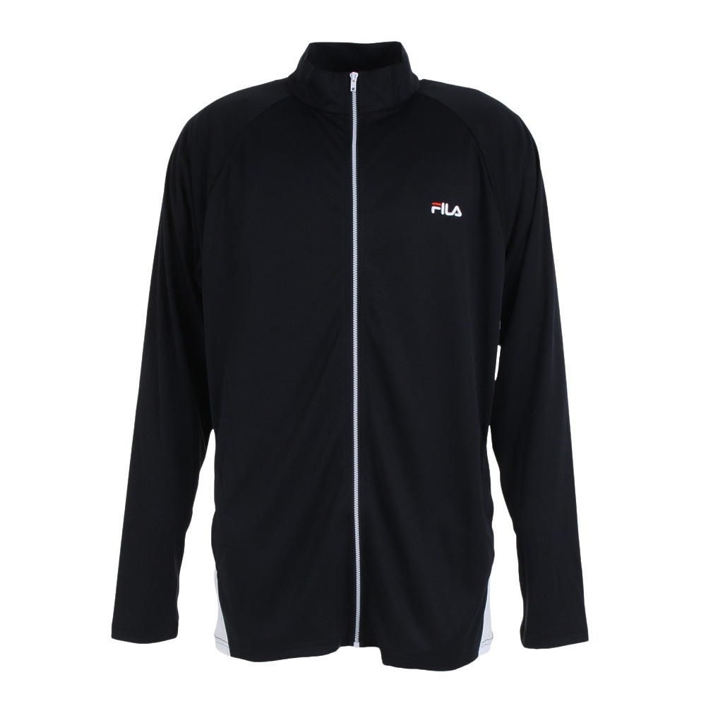 フィラ（FILA）（メンズ）ラッシュガード 長袖 フードなし UVカット UPF50+ サイド切替UVウェア 426-288-0BK