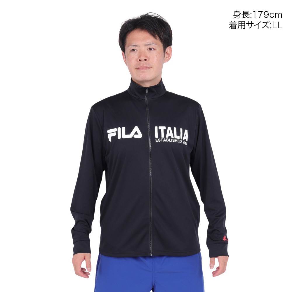 フィラ（FILA）（メンズ）FILAスタンドネックUVウェアー 428-286BK ラッシュガード 長袖 フードなし UVカット UPF50+ 水陸両用