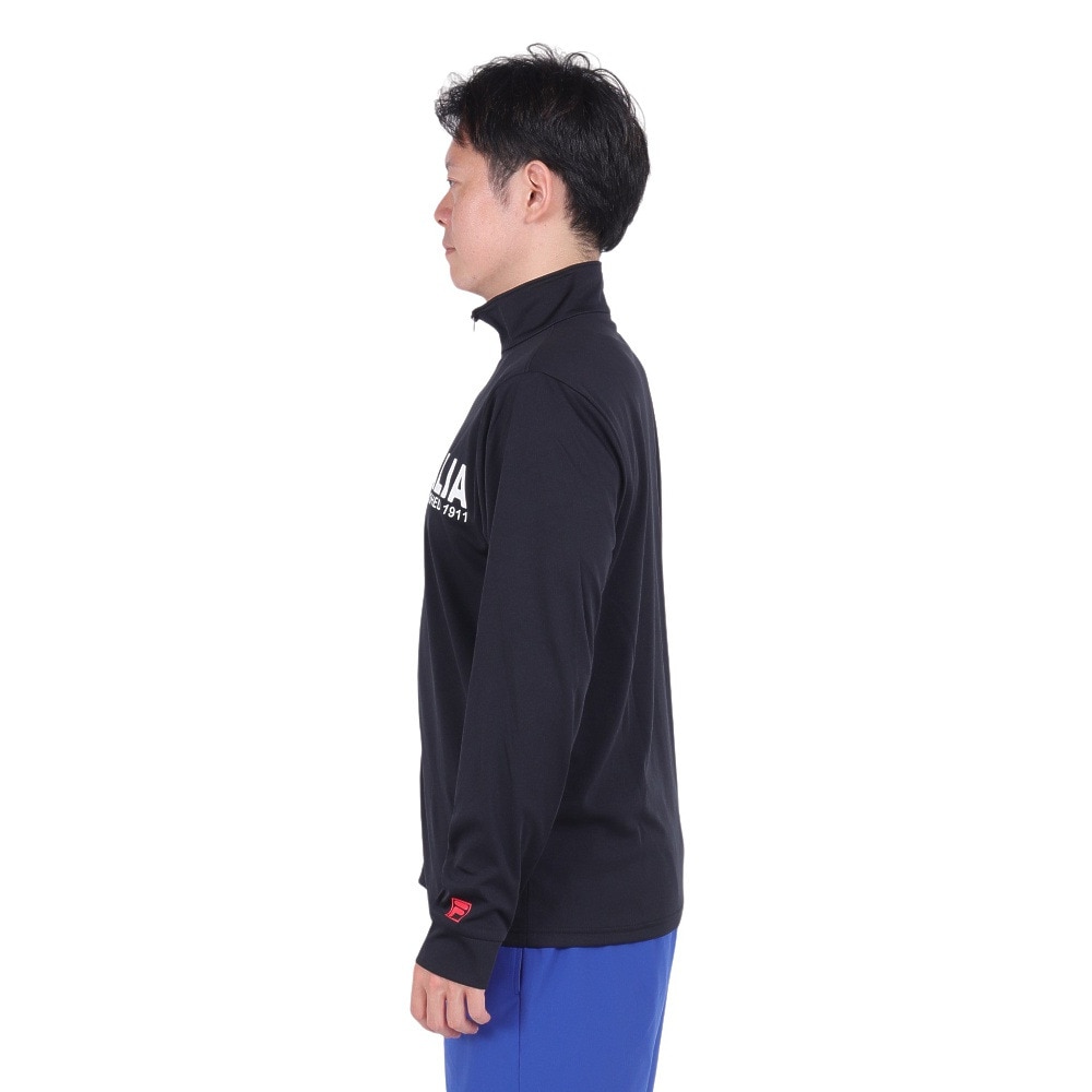フィラ（FILA）（メンズ）FILAスタンドネックUVウェアー 428-286BK ラッシュガード 長袖 フードなし UVカット UPF50+ 水陸両用
