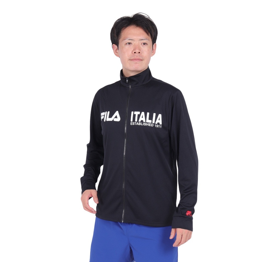 フィラ（FILA）（メンズ）FILAスタンドネックUVウェアー 428-286BK ラッシュガード 長袖 フードなし UVカット UPF50+ 水陸両用