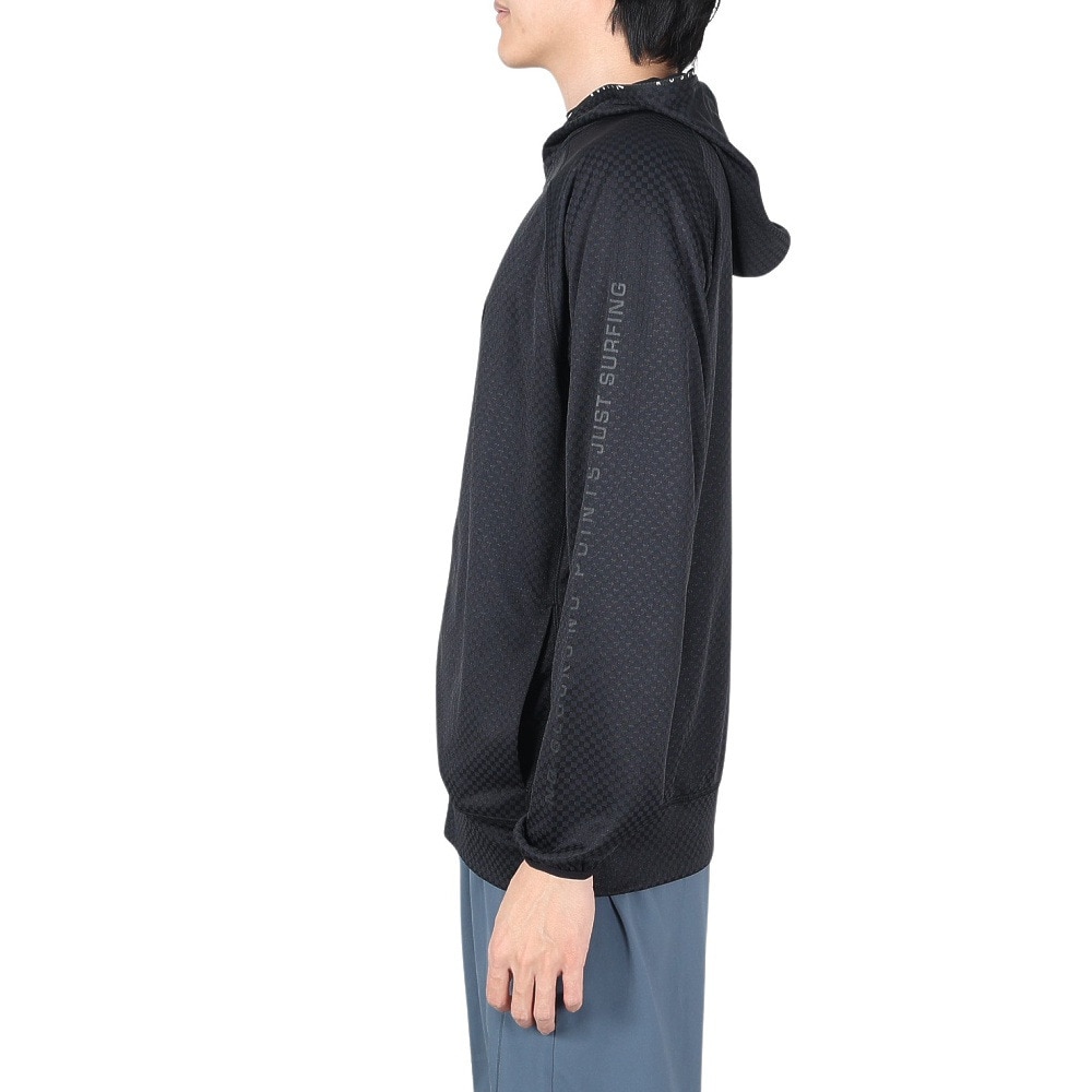 らすてぃ（メンズ）ラッシュガード ワンポイント フルジップラッシュ 919460BLK 長袖