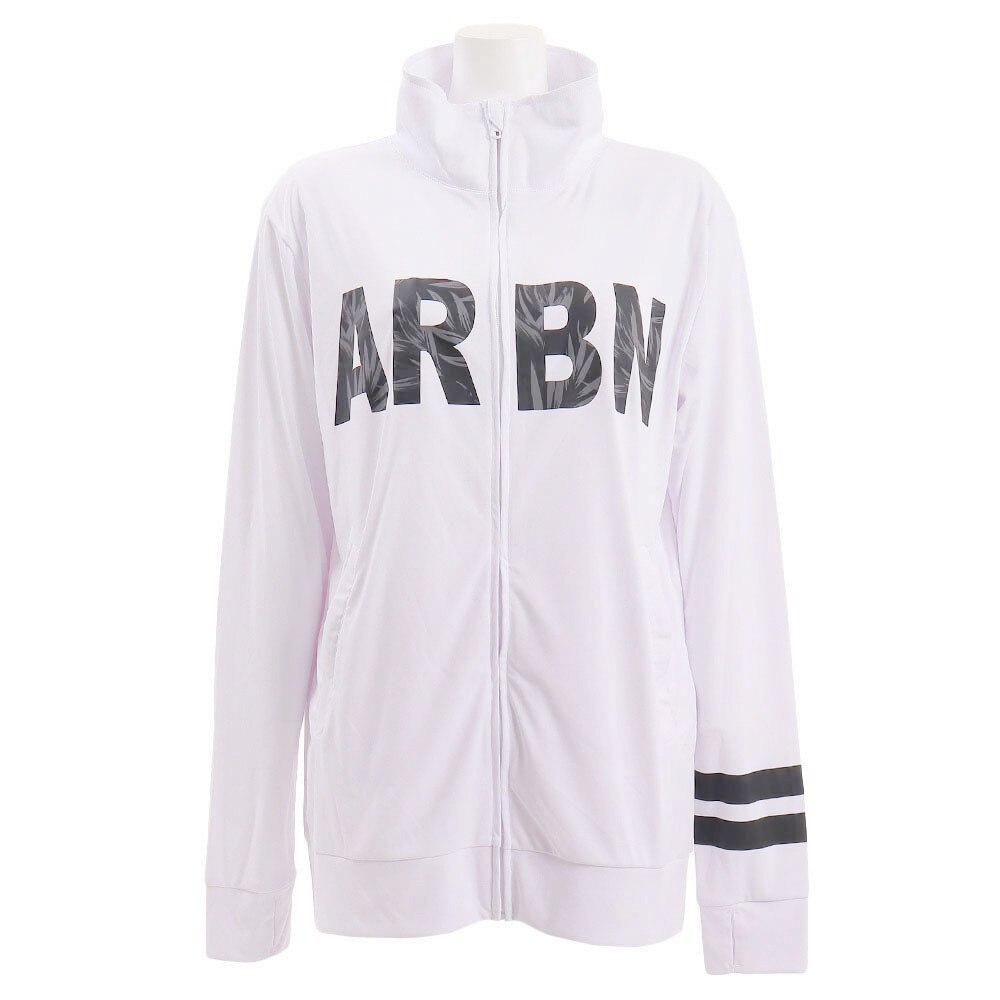  ラッシュガード メンズ ARBN長袖ロゴ ジップシャツ AB99MW1098WHT
