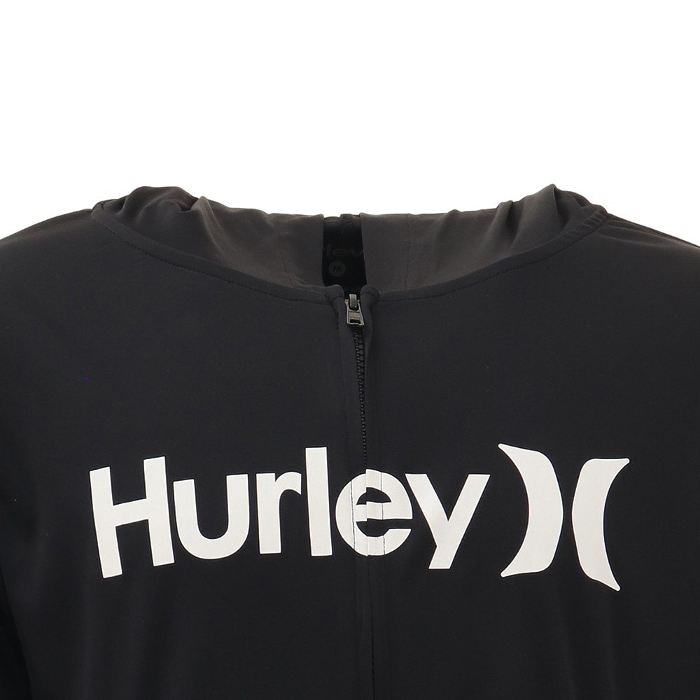 ハーレー（HURLEY）（メンズ）ラッシュガード 長袖 パーカー ジップ ONE AND ONLY MRG2100001-BLK ブラック UVカット 水陸両用 紫外線対策 UPF50+