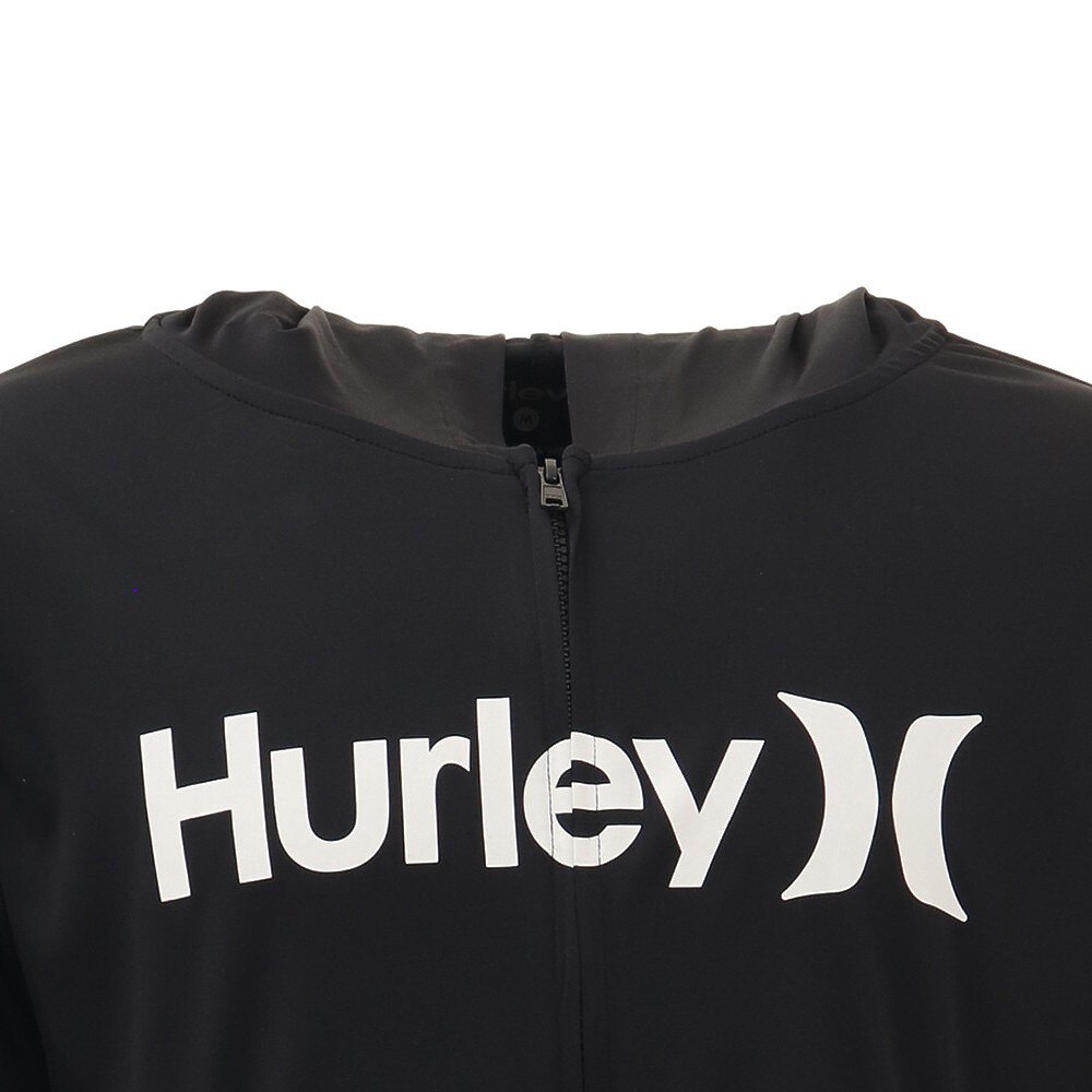 ハーレー（HURLEY）（メンズ）ラッシュガード 長袖 パーカー ジップ ONE AND ONLY MRG2100001-BLK ブラック UVカット 水陸両用 紫外線対策 UPF50+★★★