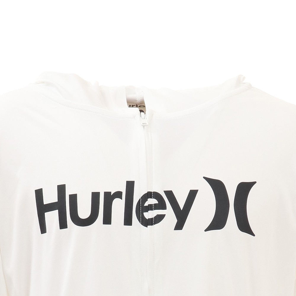 ハーレー（HURLEY）（メンズ）ラッシュガード 長袖 パーカー ジップ ONE AND ONLY MRG2100001-WHT ホワイト UVカット 水陸両用 紫外線対策 UPF50+
