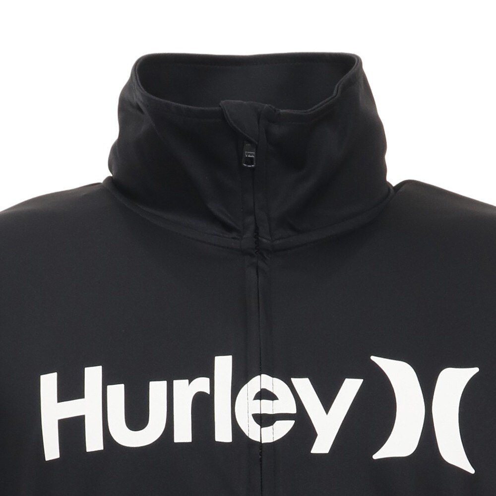 ハーレー（HURLEY）（メンズ）ラッシュガード 長袖 ジップ ハイネック ONE AND ONLY MRG2100002-BLK ブラック UVカット 水陸両用 紫外線対策 UPF50+