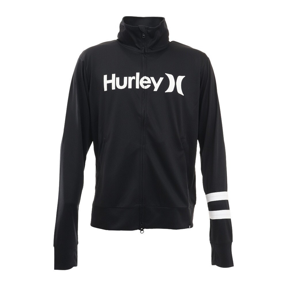 ハーレー（HURLEY）（メンズ）ラッシュガード 長袖 ジップ ハイネック ONE AND ONLY MRG2100002-BLK ブラック UVカット 水陸両用 紫外線対策 UPF50+