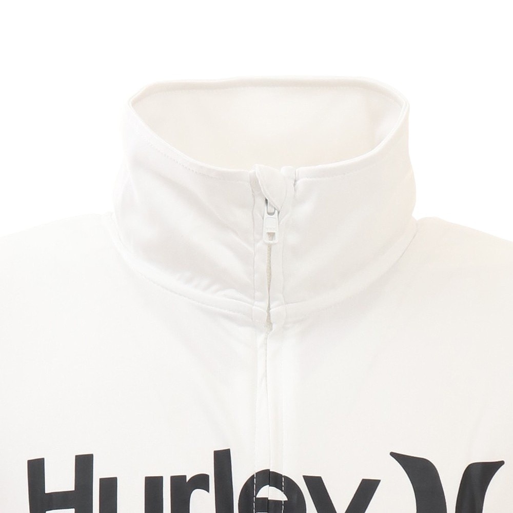 ハーレー（HURLEY）（メンズ）ラッシュガード 長袖 ジップ ハイネック ONE AND ONLY MRG2100002-OBS ホワイト UVカット 水陸両用 紫外線対策 UPF50+★★★