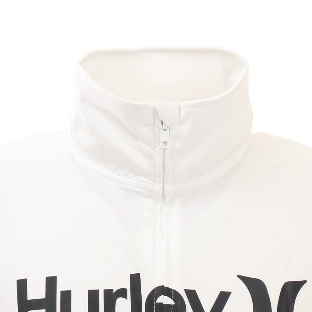 ハーレー（HURLEY）（メンズ）ラッシュガード 長袖 ジップ ハイネック ONE AND ONLY MRG2100002-OBS ホワイト UVカット 水陸両用 紫外線対策 UPF50+