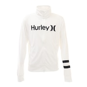 ハーレー（HURLEY）（メンズ）ラッシュガード 長袖 ジップ ハイネック ONE AND ONLY MRG2100002-OBS ホワイト UVカット 水陸両用 紫外線対策 UPF50+