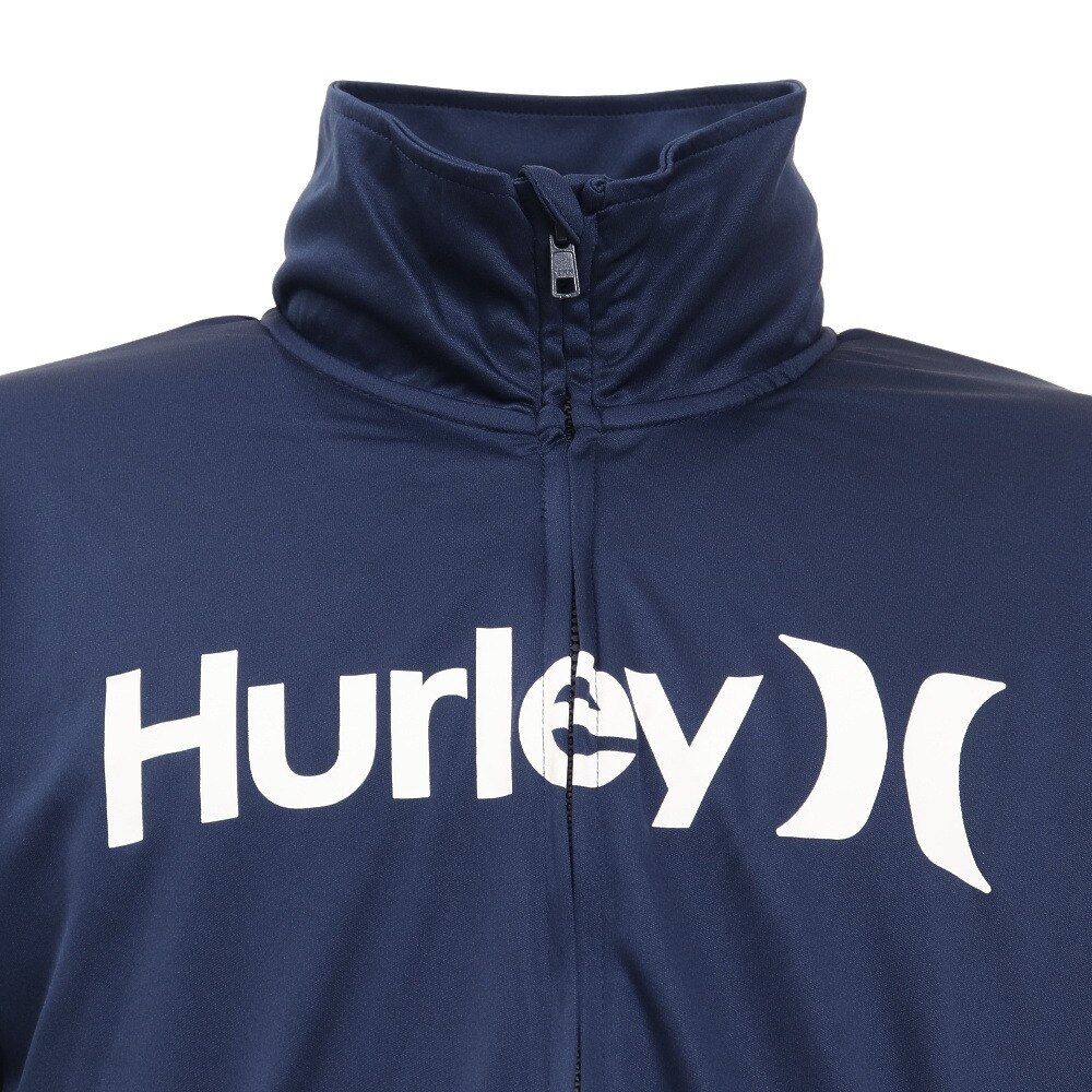 ハーレー（HURLEY）（メンズ）マリン ラッシュガード 長袖 ジップ ハイネック ONE AND ONLY MRG2100002-OBS ネイビー UVカット 紫外線対策 UPF50+