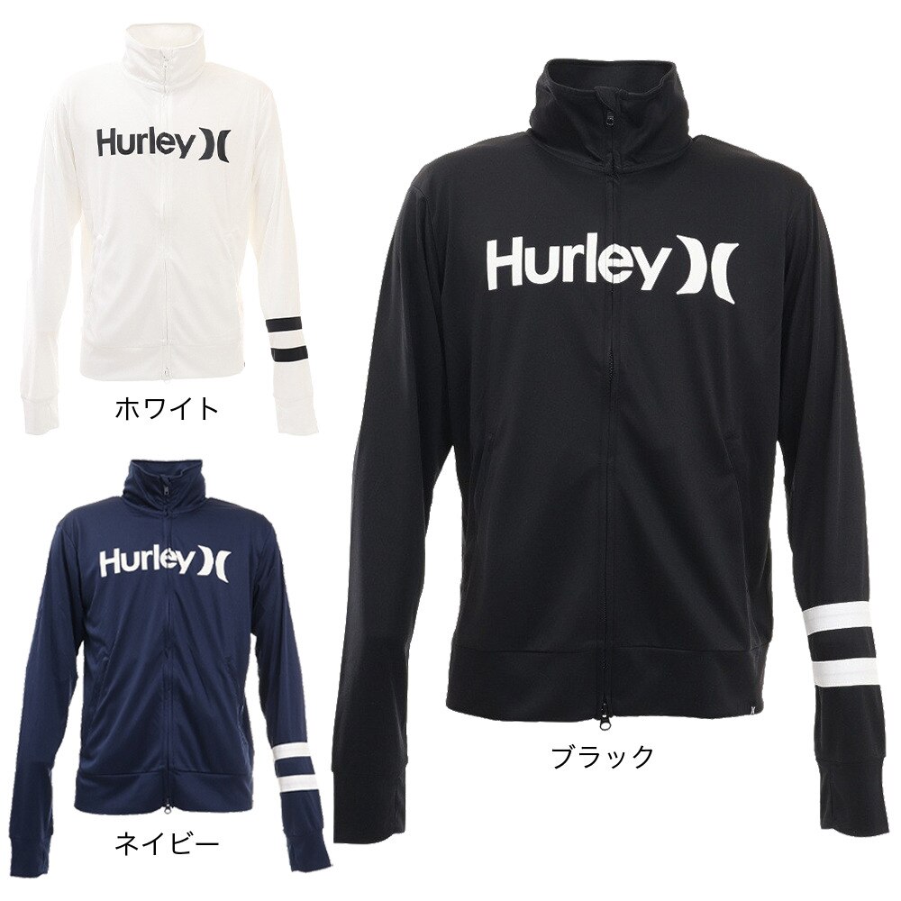 ハーレー（HURLEY）（メンズ）マリン ラッシュガード 長袖 ジップ ハイネック ONE AND ONLY MRG2100002-OBS ネイビー UVカット 紫外線対策 UPF50+