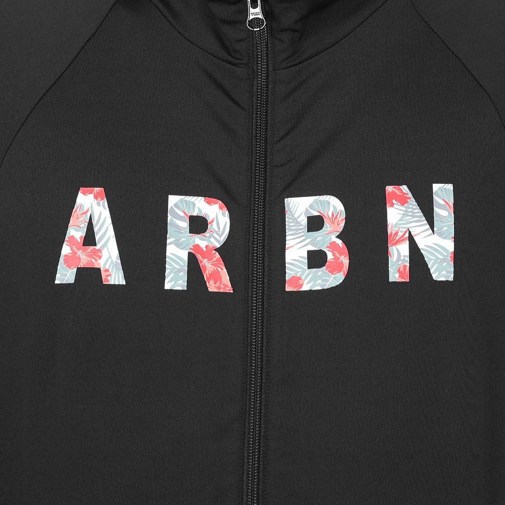 エアボーン（ARBN）（メンズ）ラッシュガード 長袖ジップ ブラック 水陸両用 UVカット 紫外線対策 22S-ARBN-036PK-BLK