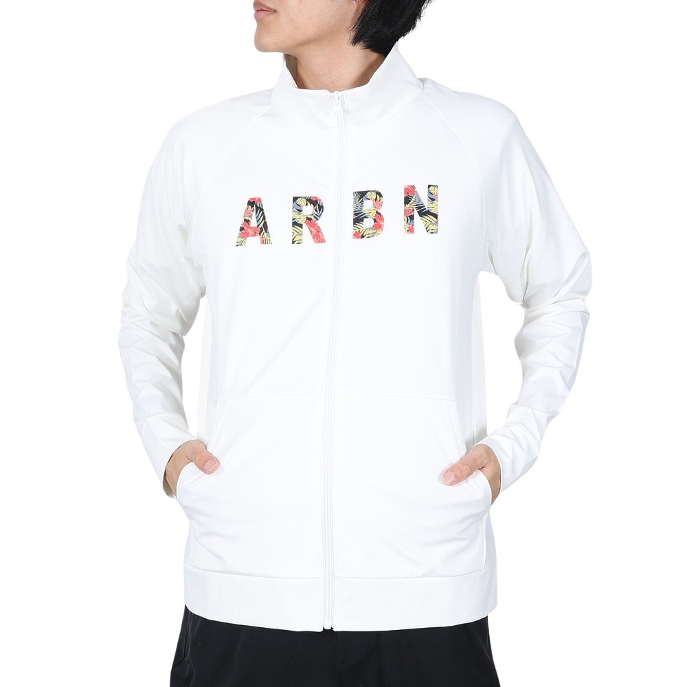 エアボーン（ARBN）（メンズ）ラッシュガード 長袖 パーカー ホワイト 水陸両用 UVカット 紫外線対策 22S-ARBN-036PK-WHT  マリン、ウィンタースポーツ用品はヴィクトリア