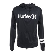 ハーレー（HURLEY）（メンズ）ラッシュガード 長袖 ジップパーカー ブラック UVカット 紫外線対策 UPF50+ 水陸両用 CI2370-010
