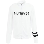 ハーレー（HURLEY）（メンズ）ラッシュガード 長袖 パーカー ジップハイネック メンズ ONE AND ONLY CI2369-100 ホワイト UVカット 紫外線対策 UPF50+