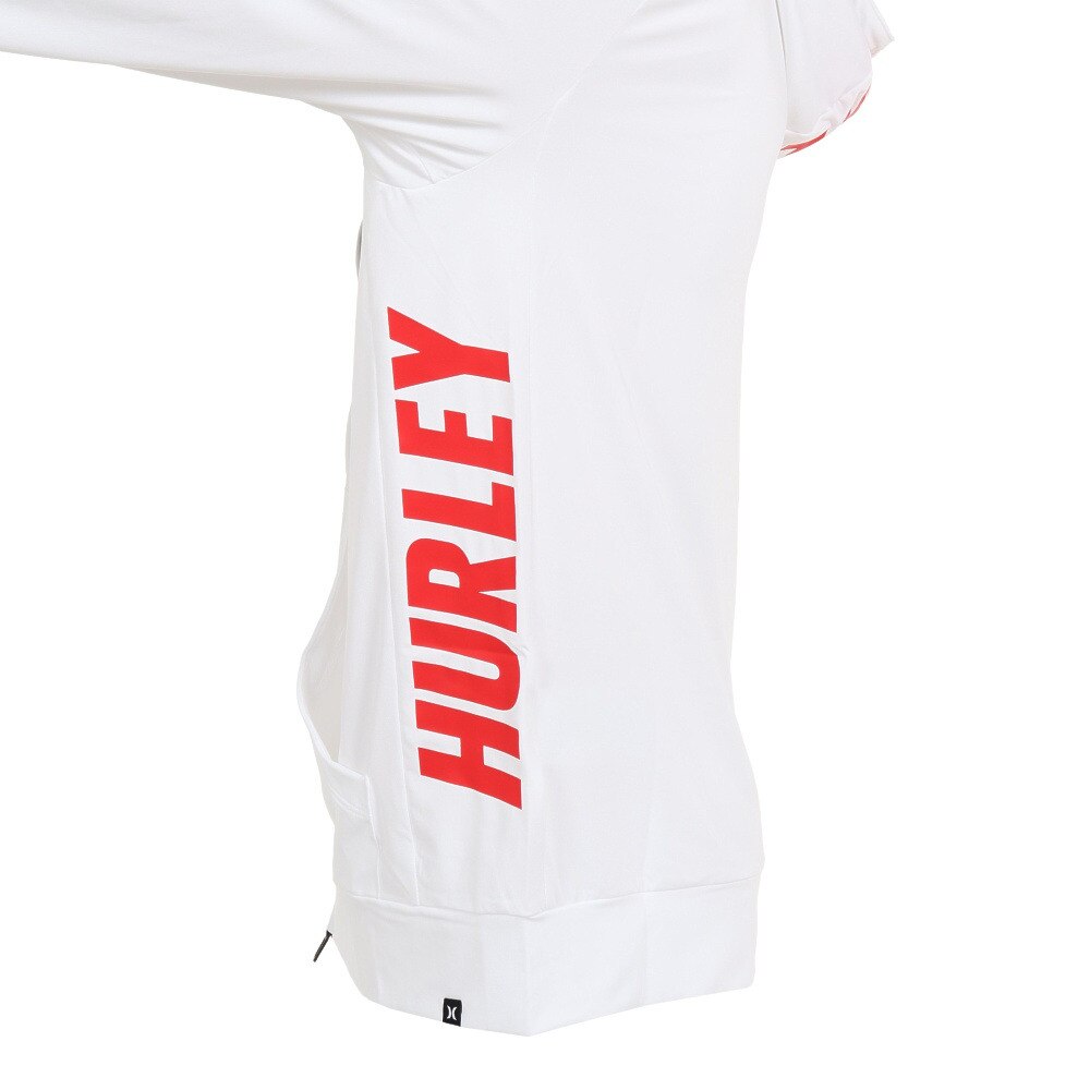 ハーレー（HURLEY）（メンズ）ラッシュガード 長袖 パーカー ジップフーディ メンズ FASTLANE 22 CT4308-100 ホワイト UVカット 紫外線対策 UPF50+
