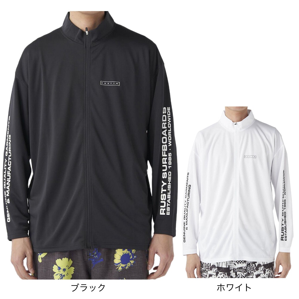 ラスティ（RUSTY）（メンズ）ラッシュガード 長袖 吸汗速乾 UVカット 紫外線対策 913481WHT