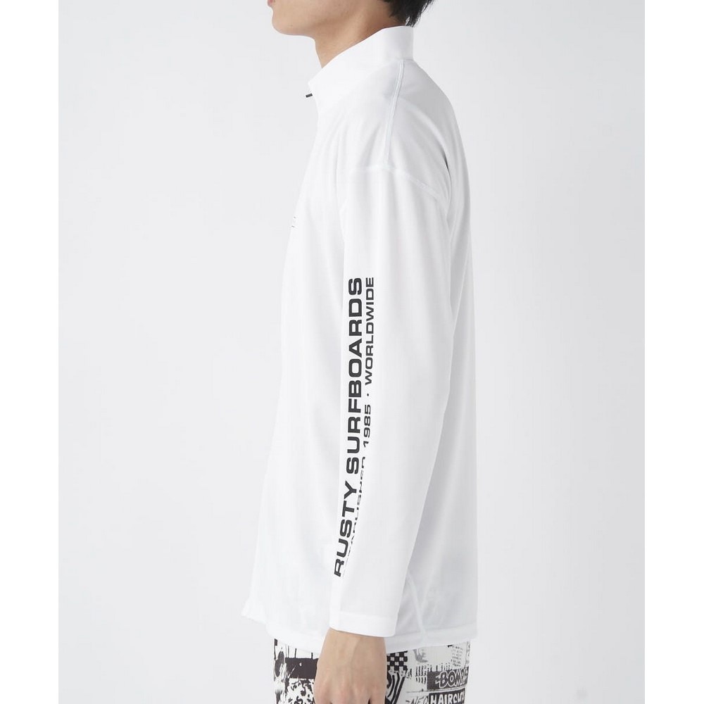 ラスティ（RUSTY）（メンズ）ラッシュガード 長袖 吸汗速乾 UVカット 紫外線対策 913481WHT