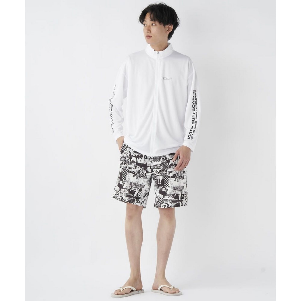 ラスティ（RUSTY）（メンズ）ラッシュガード 長袖 吸汗速乾 UVカット 紫外線対策 913481WHT