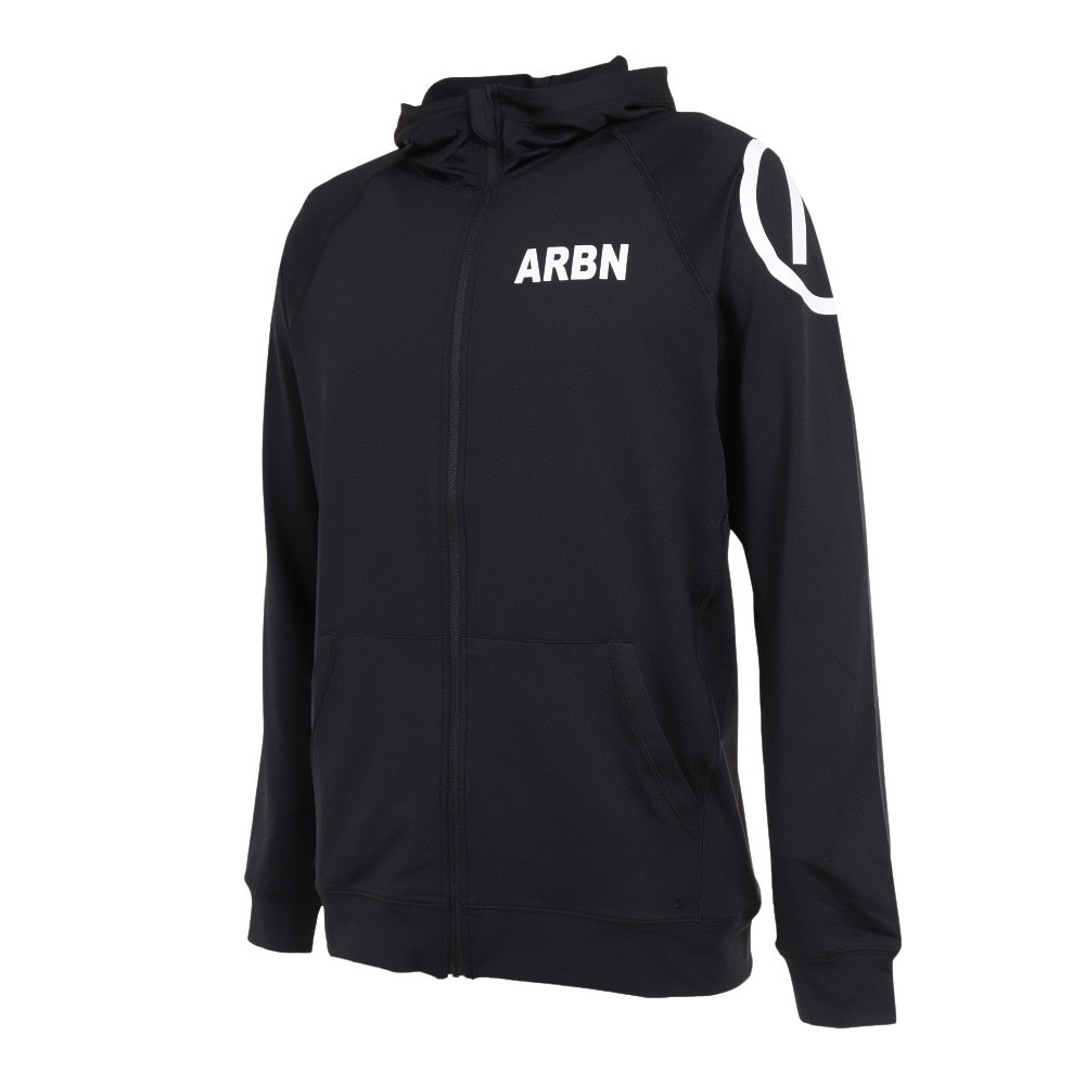 エアボーン（ARBN）（メンズ）ラッシュガード 長袖 パーカー 速乾 UVカット 紫外線対策 AB2023SSM-SWIM001BLK ブラック