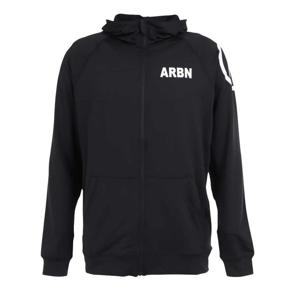 エアボーン（ARBN）（メンズ）ラッシュガード 長袖 パーカー 速乾 UVカット 紫外線対策 AB2023SSM-SWIM001BLK ブラック