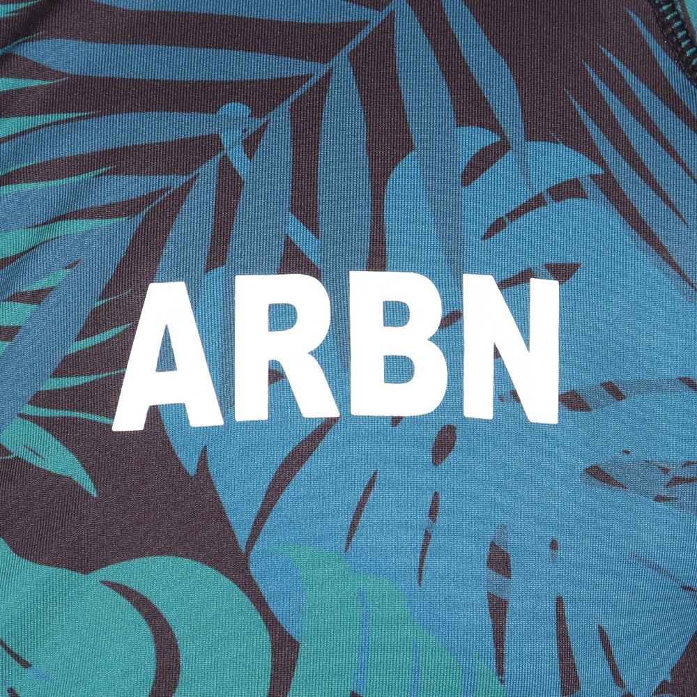 エアボーン（ARBN）（メンズ）ラッシュガード 長袖 パーカー 速乾 UVカット 紫外線対策 AB2023SSM-SWIM001BLxGN ブラック×グリーン