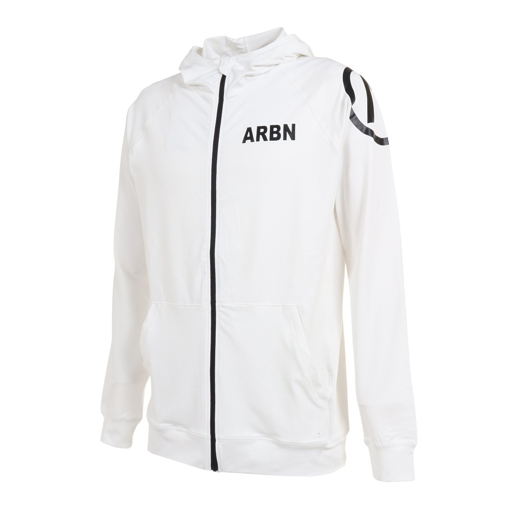 エアボーン（ARBN）（メンズ）ラッシュガード 長袖 パーカー 速乾 UVカット 紫外線対策 AB2023SSM-SWIM001WHT ホワイト