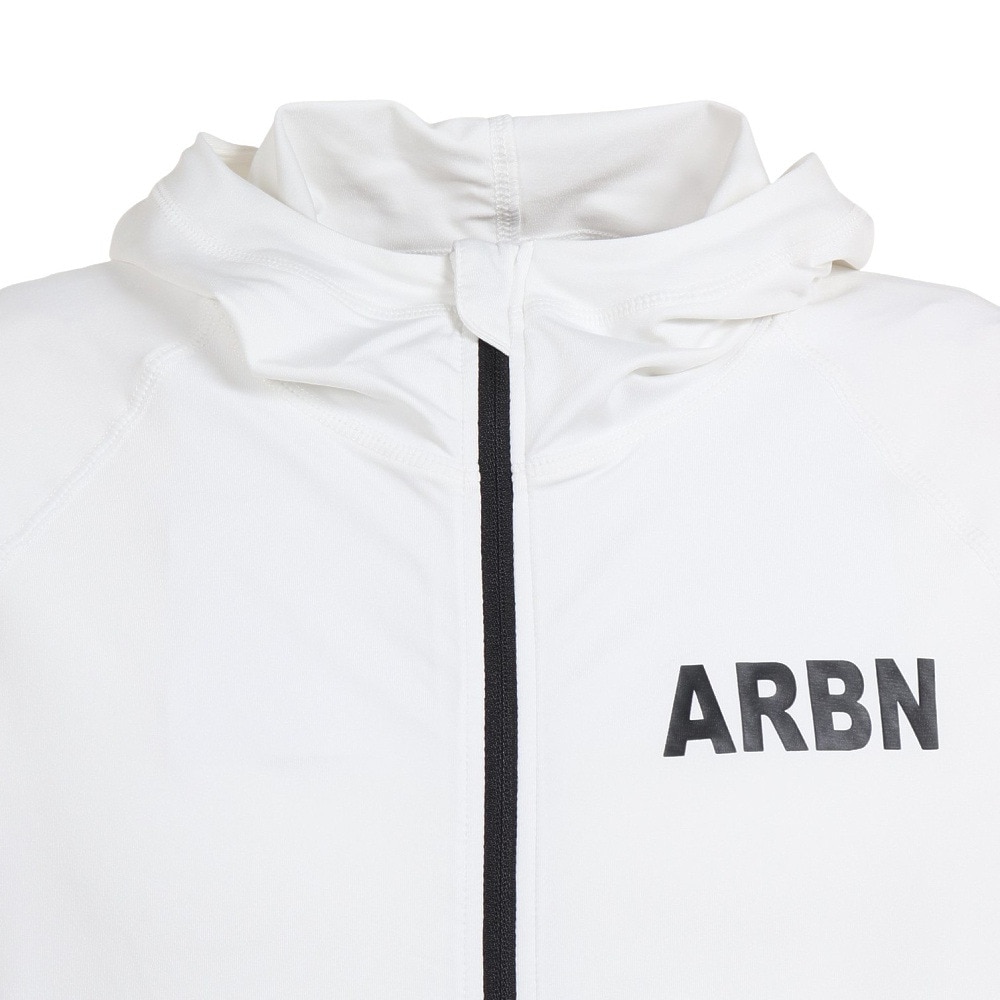 エアボーン（ARBN）（メンズ）ラッシュガード 長袖 パーカー 速乾 UVカット 紫外線対策 AB2023SSM-SWIM001WHT ホワイト