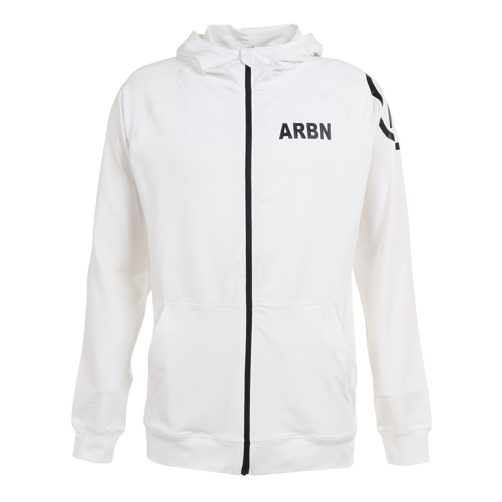 エアボーン（ARBN）（メンズ）ラッシュガード 長袖 パーカー 速乾 UVカット 紫外線対策 AB2023SSM-SWIM001WHT ホワイト