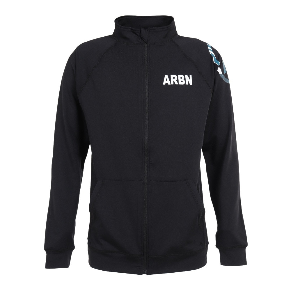 エアボーン（ARBN）（メンズ）ラッシュガード 長袖 ジップジャケット 速乾 UVカット 紫外線対策 AB2023SSM-SWIM003BLK ブラック