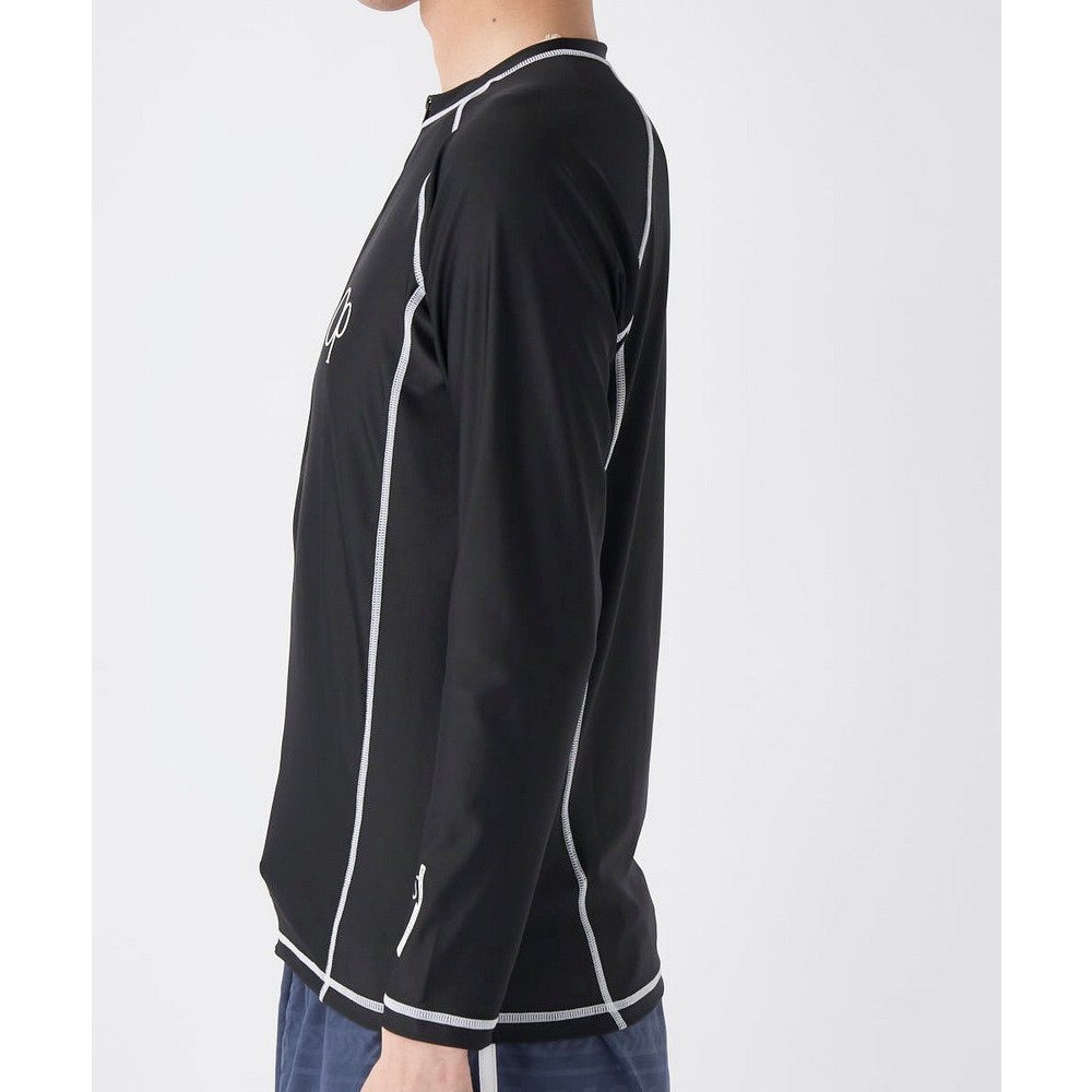 オーシャンパシフィック（Ocean Pacific）（メンズ）定番ジップアップ ロングスリーブラッシュガード 513481BLK