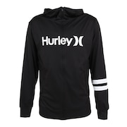 ハーレー（HURLEY）（メンズ）ラッシュガード フルジップパーカー 長袖 UVカット UPF50+ 紫外線対策 MRG2310036-BLK