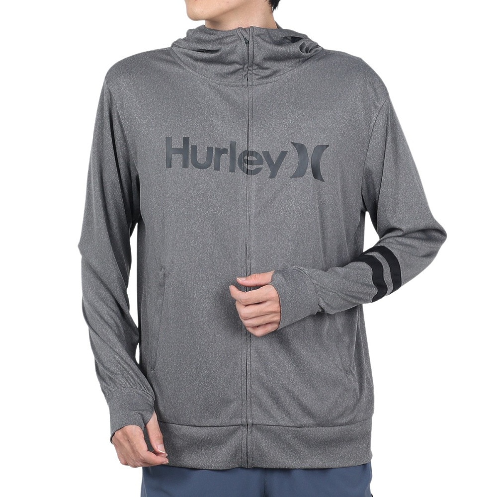 ハーレー（HURLEY）（メンズ）UPF50+ 軽量 速乾 ラッシュガード パーカー 長袖 RASH ONE AND ONLY MRG2310036-CGHT